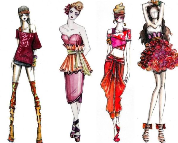 Рисунки одежды