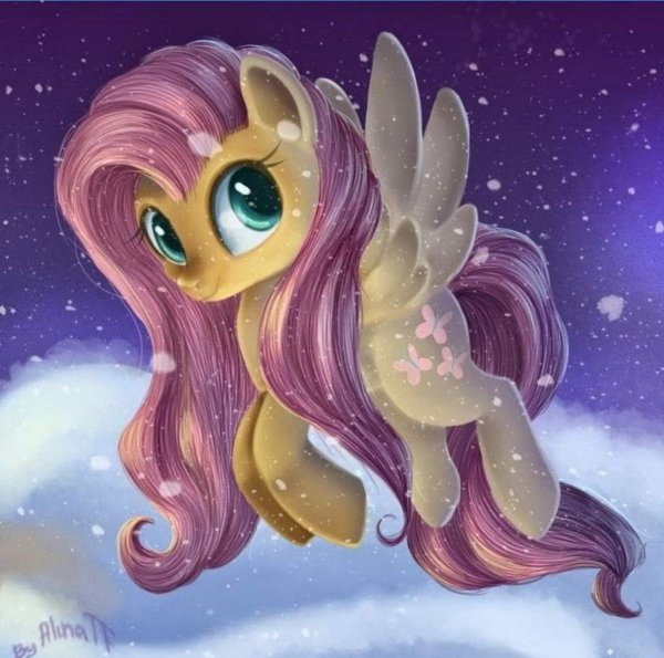 Мой маленький пони Флаттершай арт
