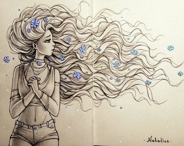 Лёгкий портрет в скетчбук