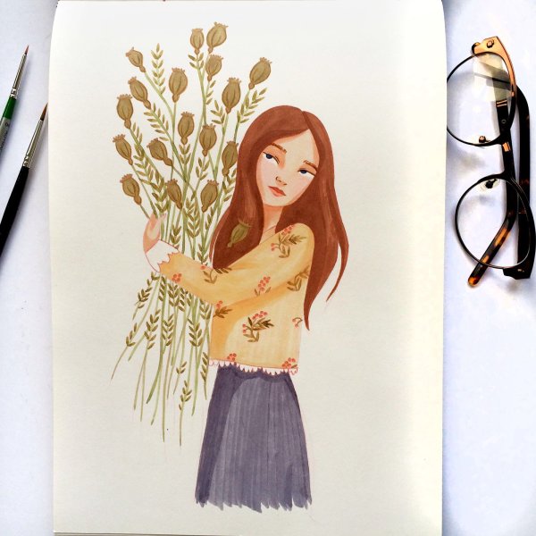 Рисунок в скетчбук легкий