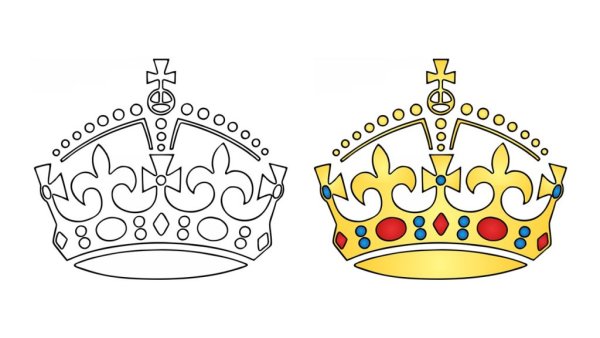 Корона для срисовки