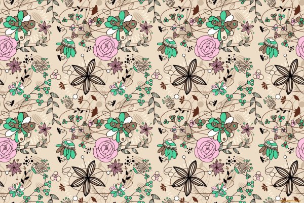 Бесшовный цветочный узор