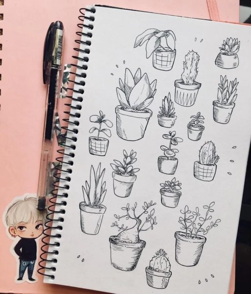 Легкие рисунки для скетчбука