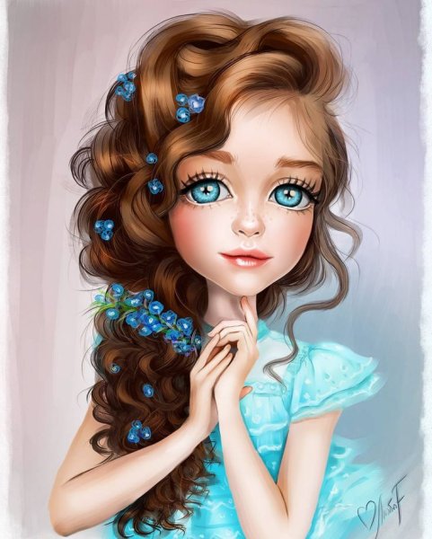 Красивые мультяшные девочки