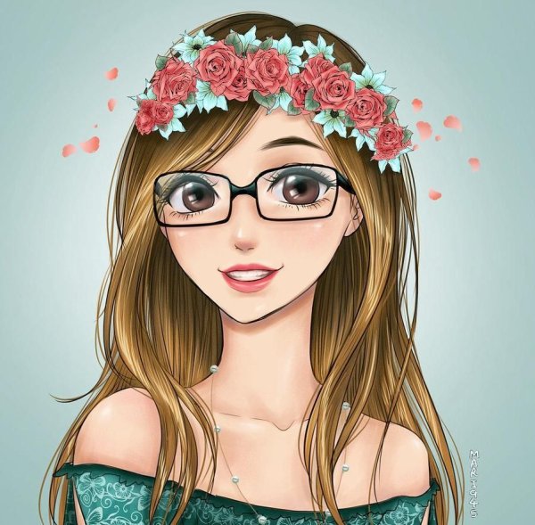 Красивая девушка рисунок