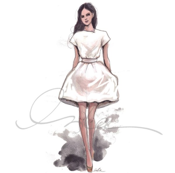 Рисунок женщины в полный рост