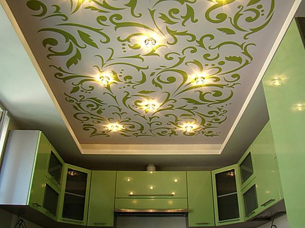 Натяжные потолки с рисунком