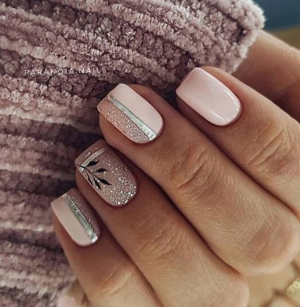 Ногти короткие квадратные