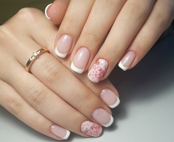 Свадебный френч миндаль 2022