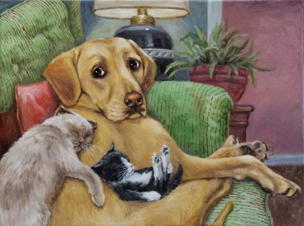 Joy Campbell картины собаки