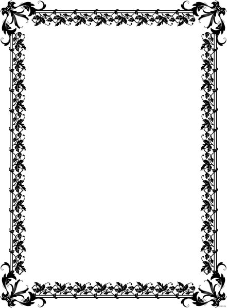 Рамка для поздравления черно белая