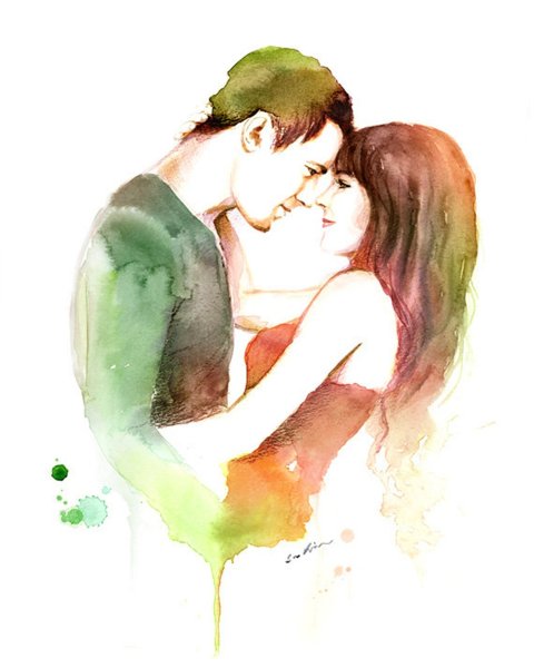 Рисунки влюбленных пар