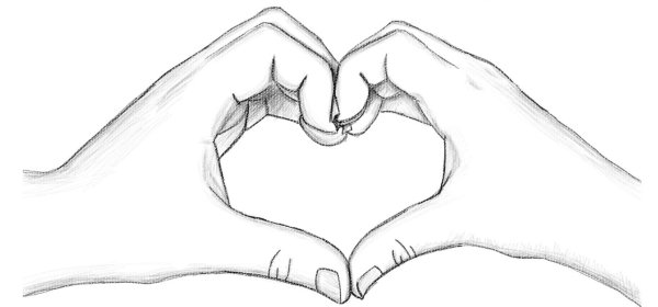 Ринок сердце для срисовки