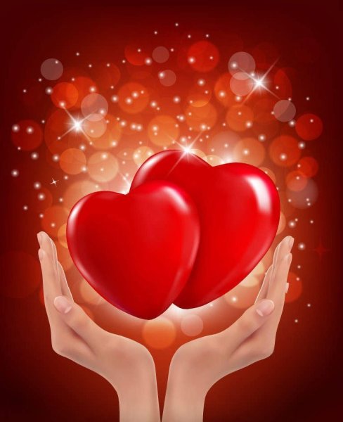 Красивое сердце в руках