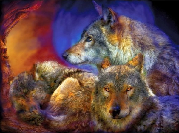 Картина волки