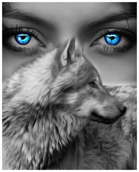 Картины с изображением волка