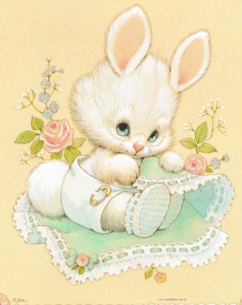 Зайчик с цветком