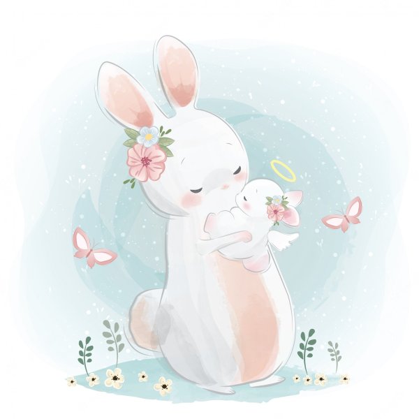 Мишка с зайчиком