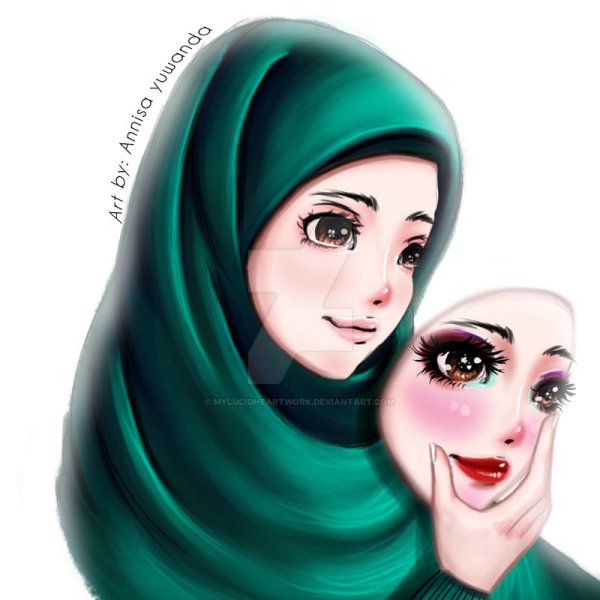 Девушка в хиджабе с короной