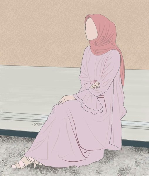 Девушки в хиджабе мультяшные