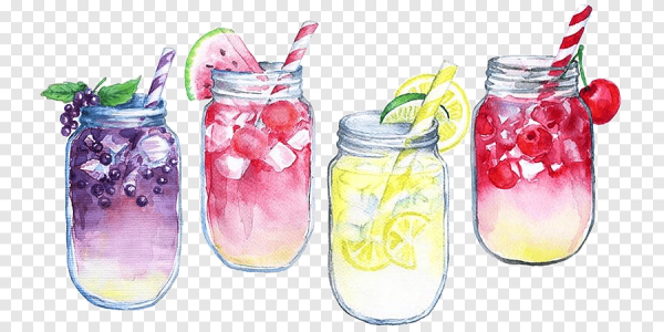 Лимонад акварель