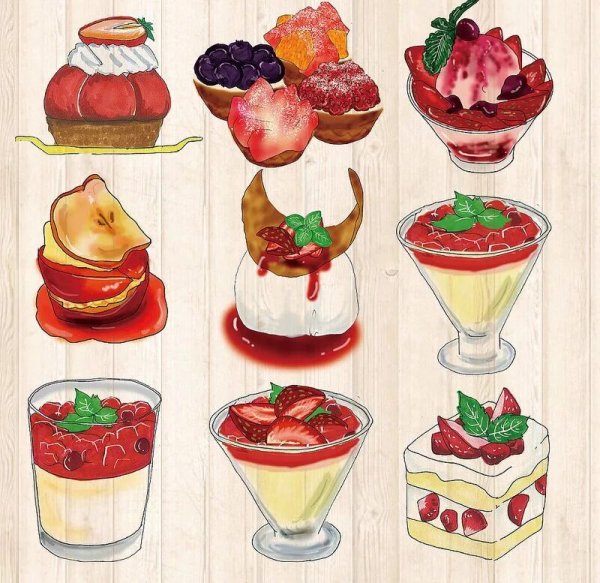 Красивые рисунки еды