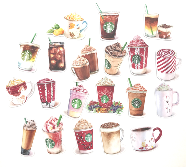 Наклейки с едой и напитками