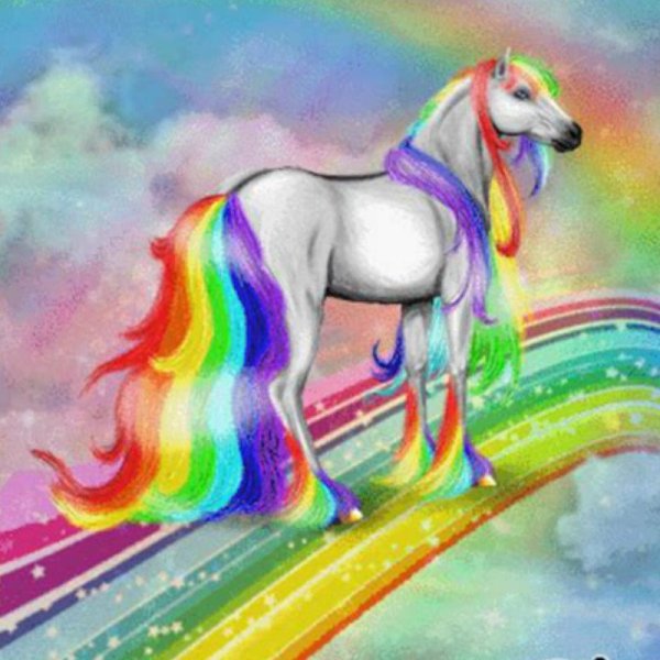 Единорог с радужной гривой