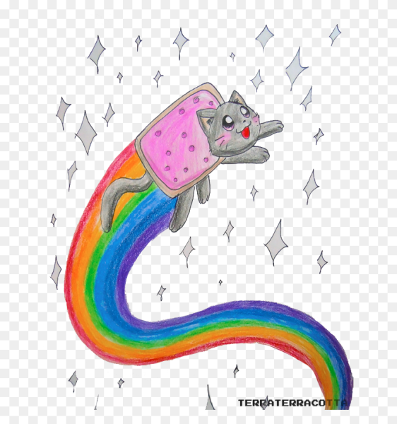 Кошка на радуге