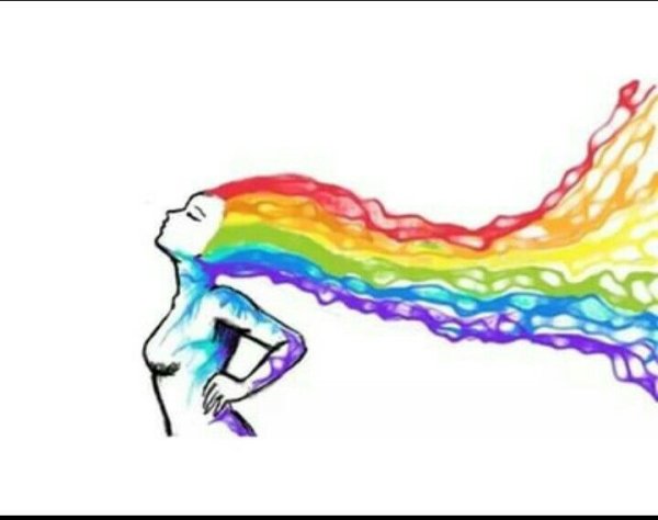 Радужный рисунок для срисовки легко