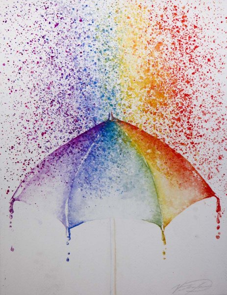 Техники рисования брызгами