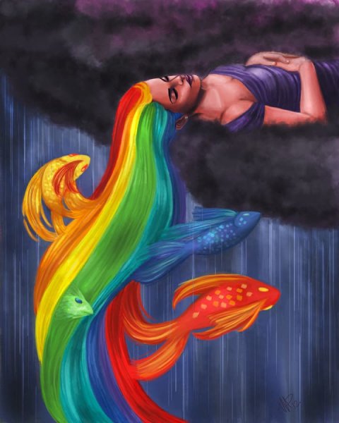 Радужная рыбка