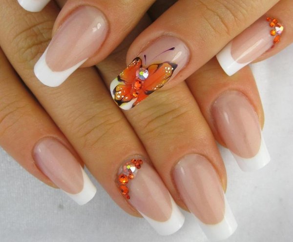 Осенний маникюр френч