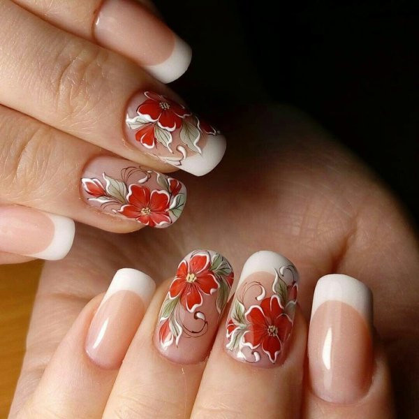 Яркий осенний маникюр