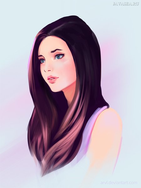 Девушка блондинка арт