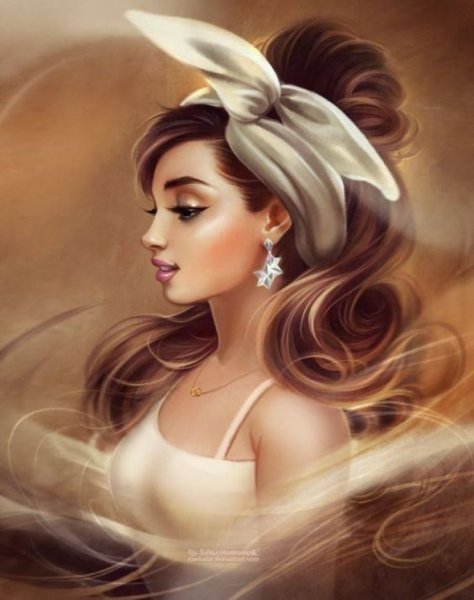 Женское лицо арт