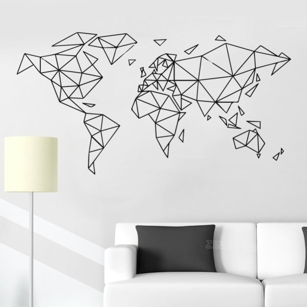 Геометрические наклейки на стену