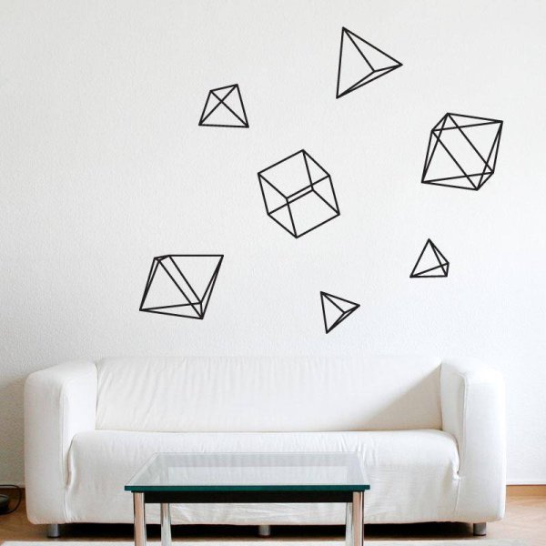 Геометрические линии на стене