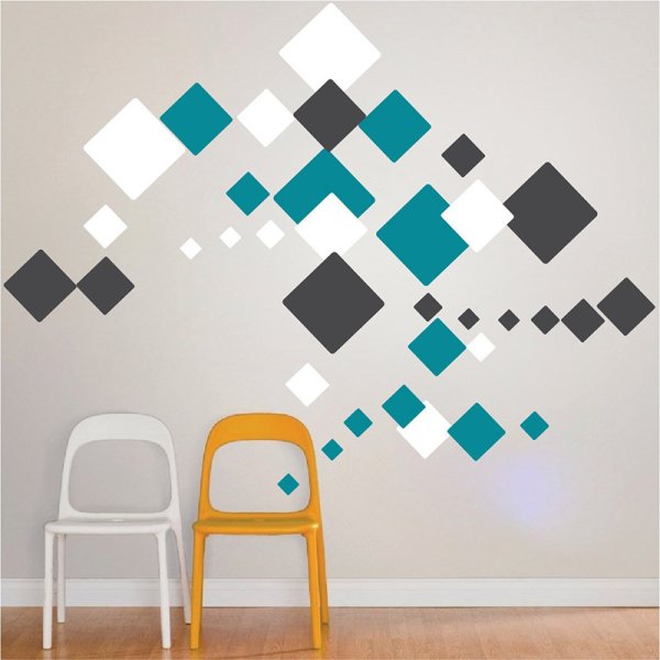 Геометрические фигуры на стене