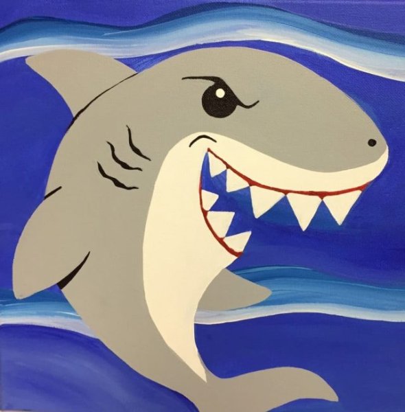 Акула рисование для детей