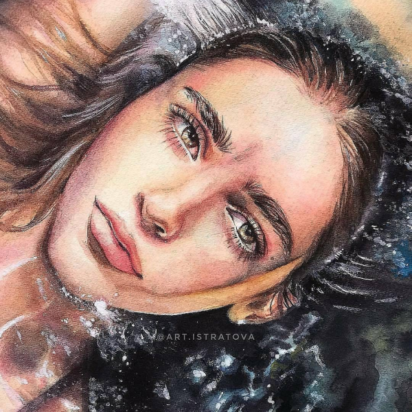 Портреты акварелью реалистичные