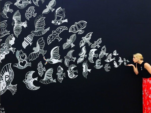 Рисунки мелом