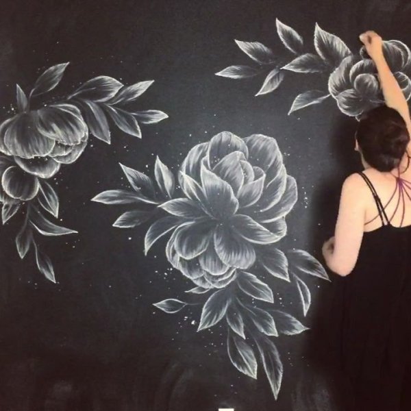 Надписи на грифельной доске