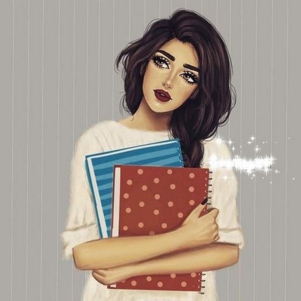 Аватар девушка с книгой