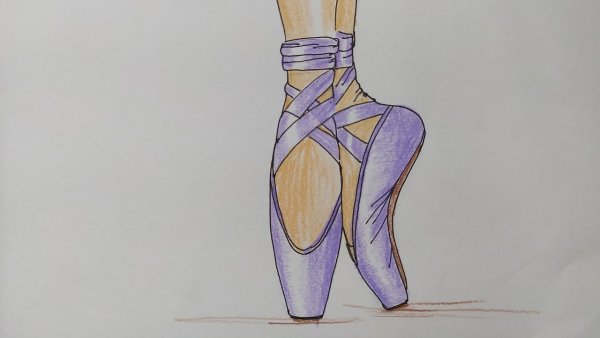 Нарисованная балерина спиной