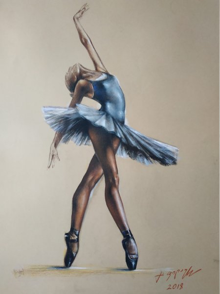 Девочка балерина на белом фоне