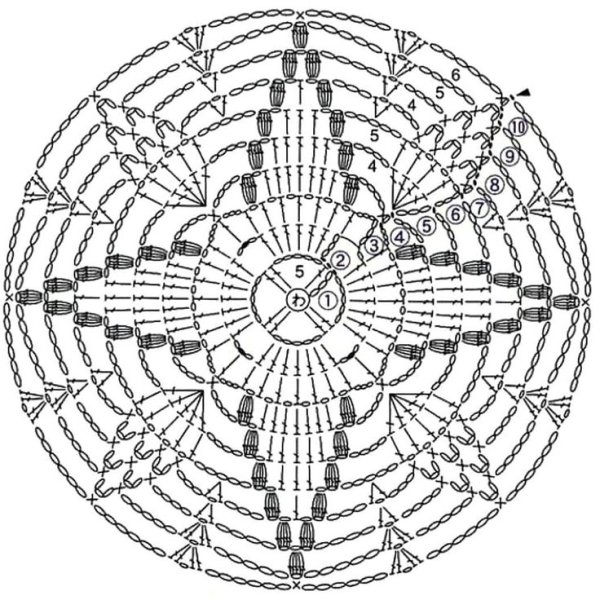 Ловец снов схема вязания крючком