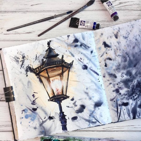 Скетчбук акварель