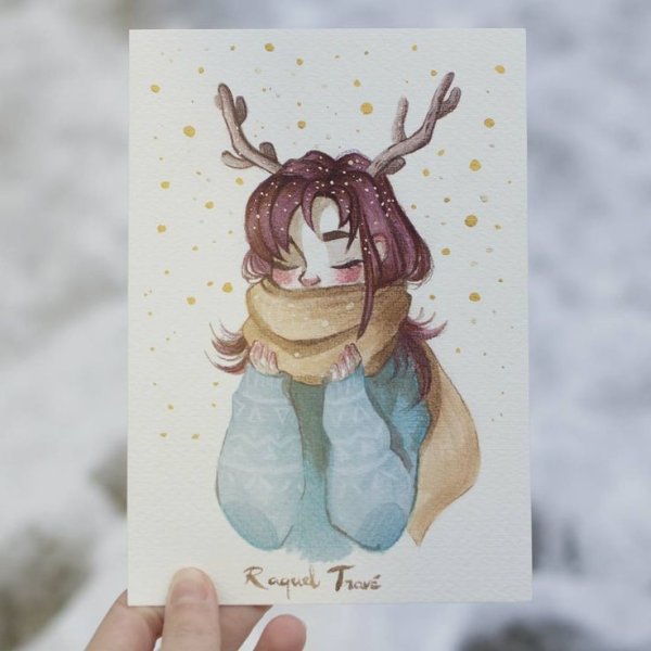 Новогодние рисунки для скетчбука