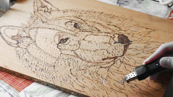 Надписи выжигателем по дереву